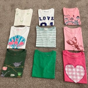 Girls x-s (4-5) short sleeve tee shirt bundle